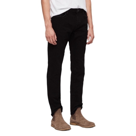 All Saints NWOT Mens Cigarette Skinny Jeans Black Size 28 - Picture 13 of 14